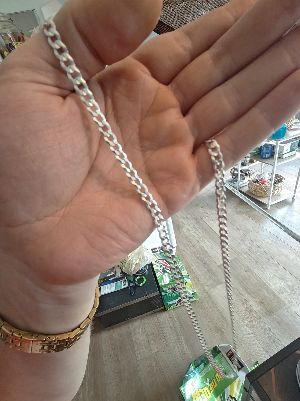 4mm 24in Solid .925 Sterling Silver Cuban Link Chain Necklace